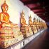Bangkok - złote figurki Buddy Tajlandia wyprawa